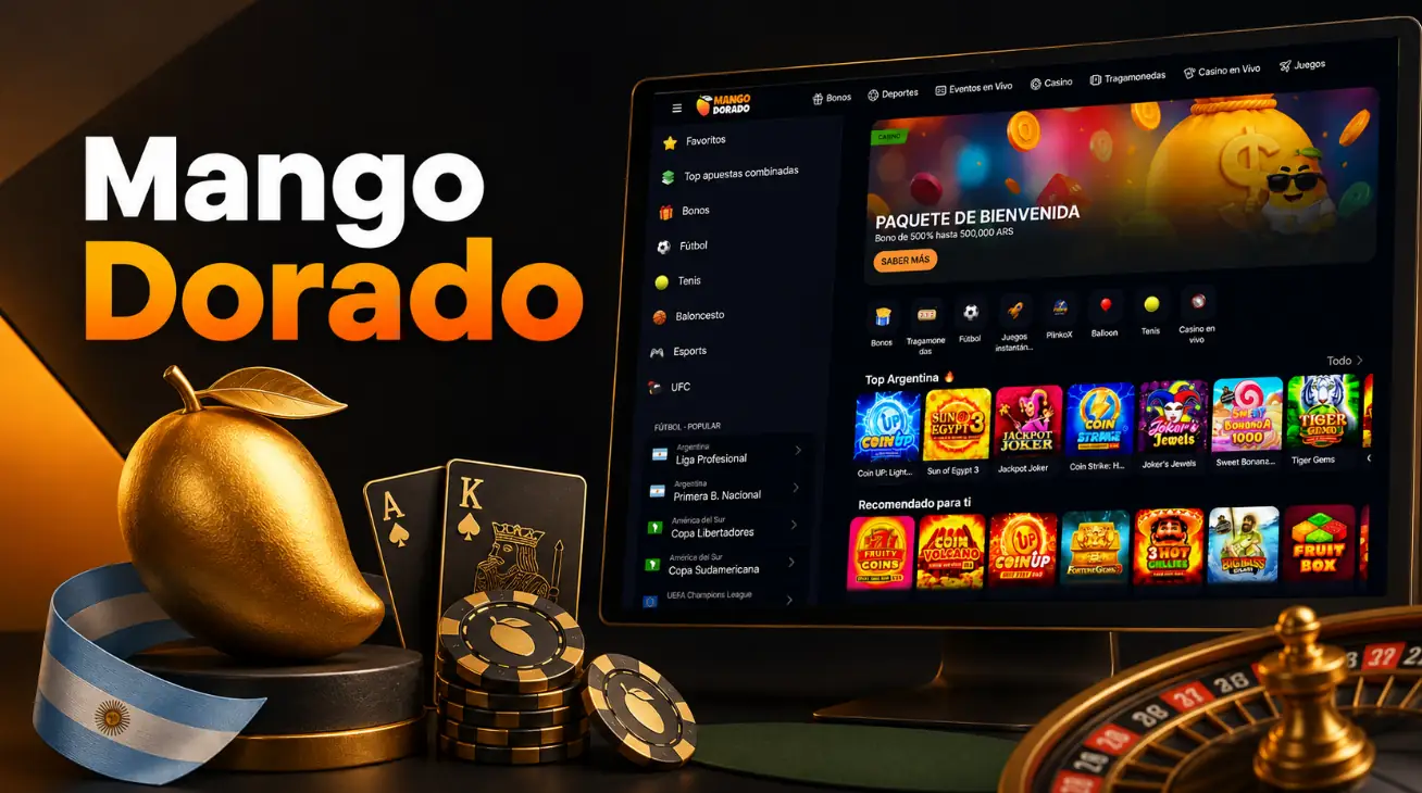 Mango Dorado Casino en Argentina con Bono 500% y Saldo en ARS